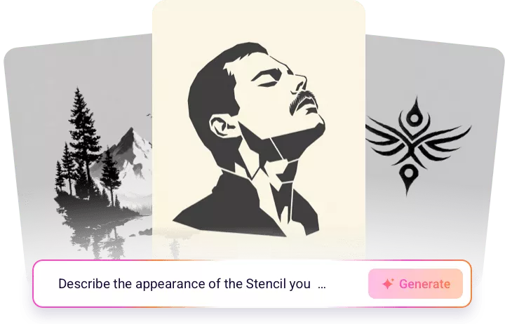 Turn Prompt into Stencil Art